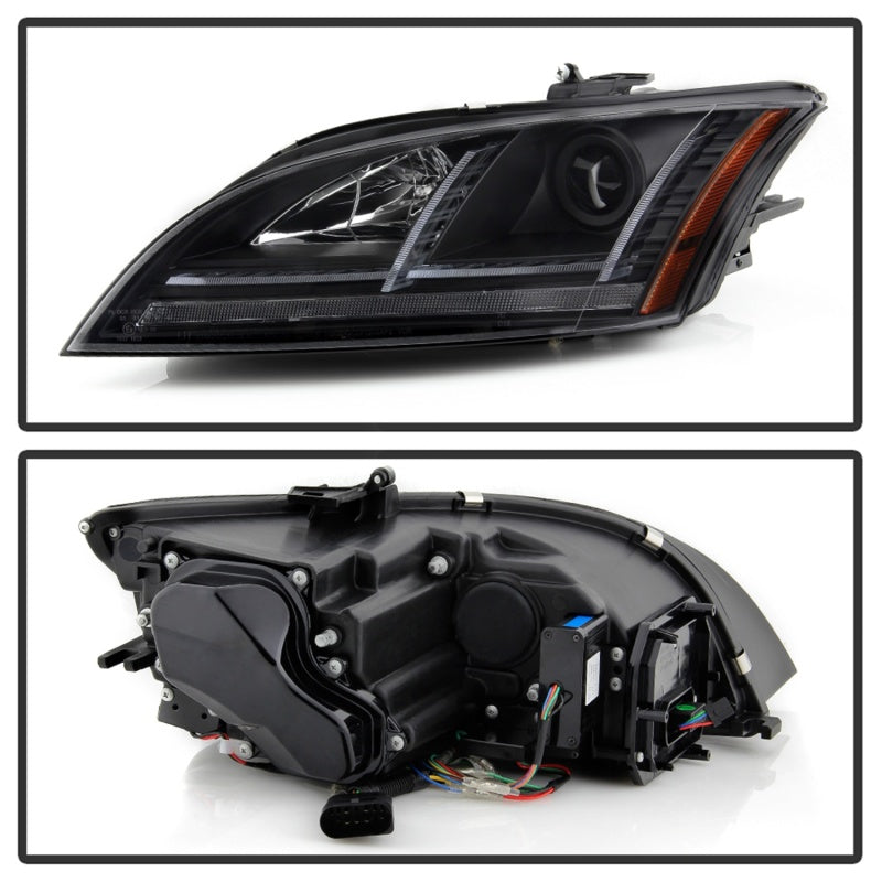 Spyder 08-15 Audi TT (HID Model Only) Projector Headlights - Sequential Signal - Black 5086891