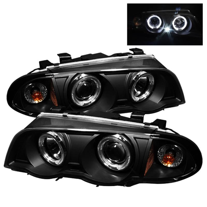 Spyder BMW E46 3-Series 99-01 4DR Projector 1PC LED Halo Amber Reflctr Blk PRO-YD-BMWE46-4D-HL-AM-BK 5008947 Main Image