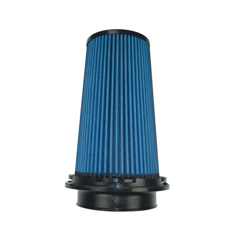 Injen NanoWeb Dry Air Filter- 4in Flange ID 6in Twist Lock Base 8.8in Media Height 4in Top X-1110-BB Main Image