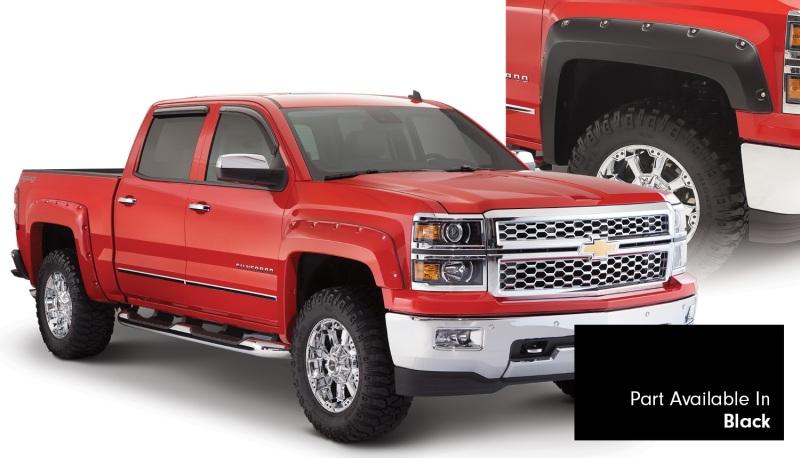 Bushwacker 16-18 Chevy Silverado 1500 Fleetside Pocket Style Flares 4pc 69.3in Bed - Black 40959-34 Main Image