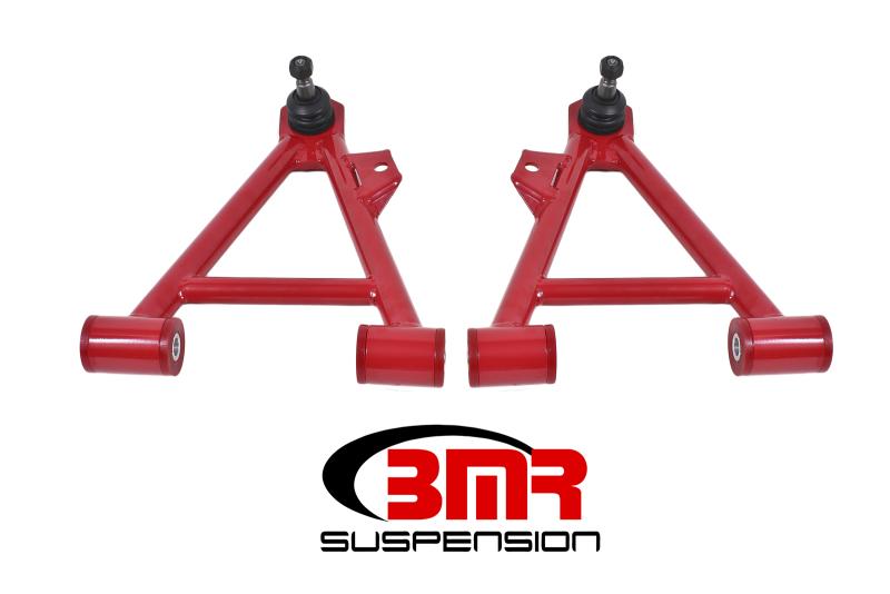 BMR 94-04 Mustang Lower Non-Adj. A-Arms (Coilover Only) w/ Tall Ball Joint (Polyurethane) - Red AA044R Main Image