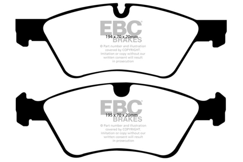 EBC 06 Mercedes-Benz E500 5.0 4-Matic Ultimax2 Front Brake Pads UD1123 Main Image