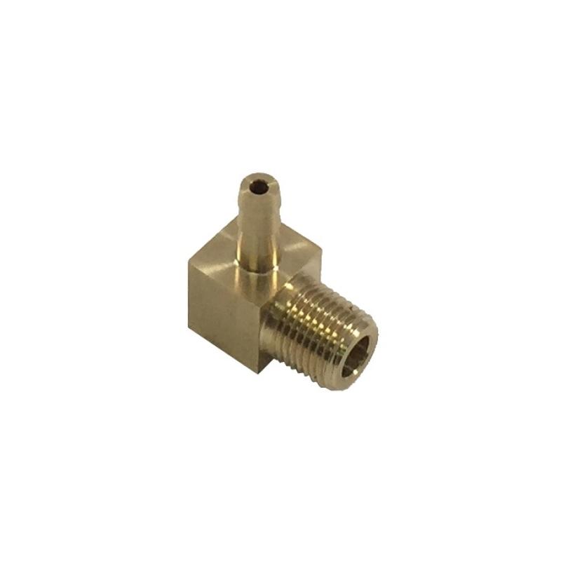 Torque Solution Brass 1/8 in NPT Fitting: Universal 90 Degree Barb TS-NPT-18.90B Main Image