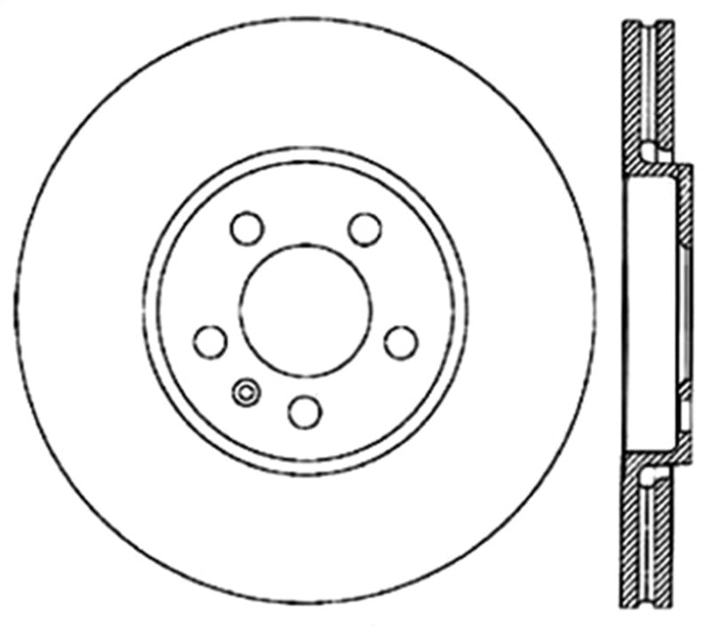 StopTech 6/99-08 VW Beetle/03-10 Beetle Conertible/12/98-06 Golf GTI Left Front Cryo Drilled Rotor 128.33059CL