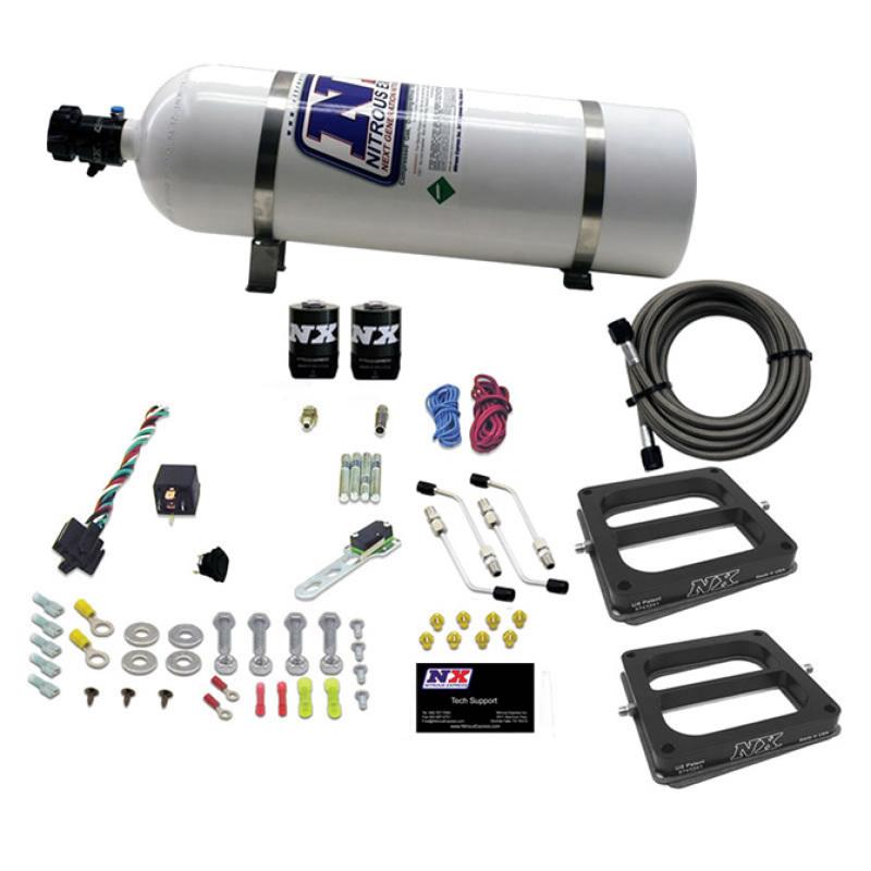 Nitrous Express Dual Dom/Alc Nitrous Kit (100-500HP) w/15lb Bottle 50275-15 Main Image