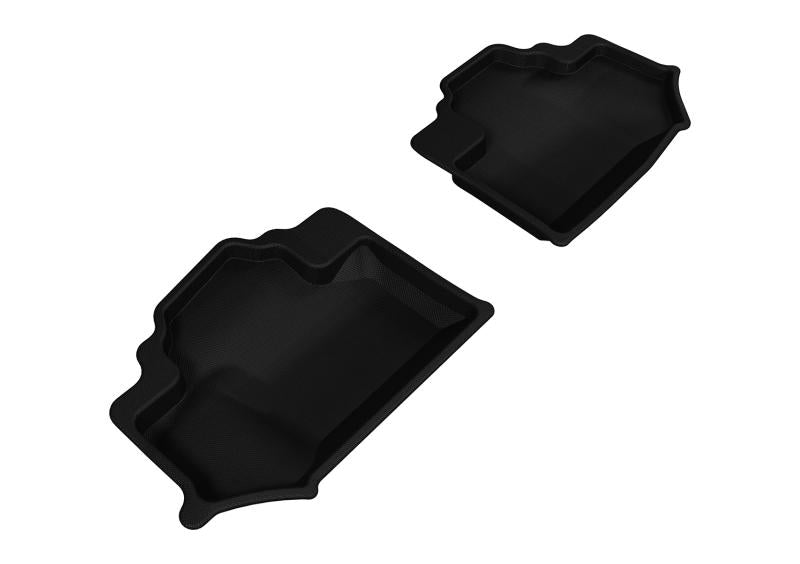 3D MAXpider 2014-2018 Jeep Wrangler JK 2-Door Kagu 2nd Row Floormats - Black L1JP01221509 Main Image