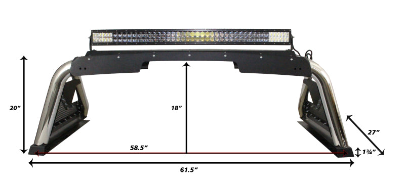 Go Rhino GOR Sport Bar 2.0 - Tex Black Truck Bed Accessories Bed Racks main image