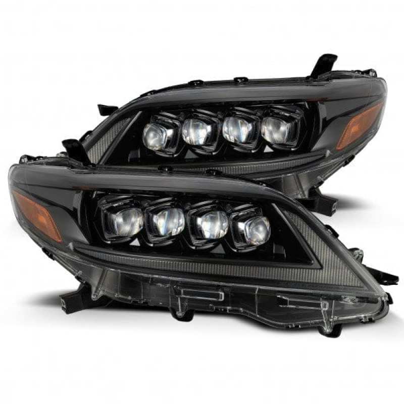 AlphaRex 11-21 Toyota Sienna LUXX LED Proj Headlights Plank Style Alpha Black w/Seq Signal/DRL 880767