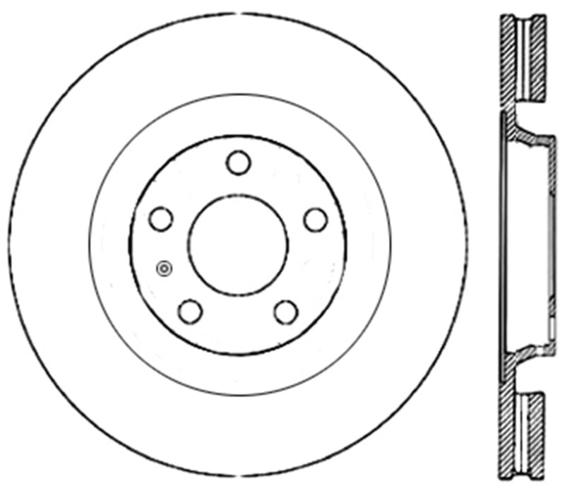 StopTech Sport Cryo Drilled/Slotted Brake Rotor; Rear Right