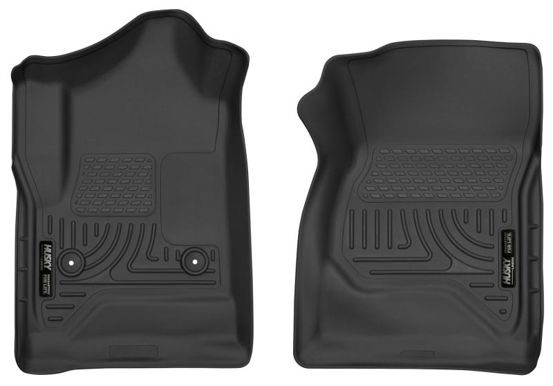 Husky Liners 14-17 Chevrolet Silverado 1500 Standard Cab X-Act Contour Black Front Floor Liners 52741 Main Image