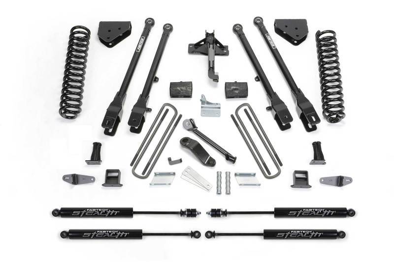 Fabtech 08-10 Ford F450/F550 4WD 6in 4 Link System w/Stealth Shocks K2054M Main Image