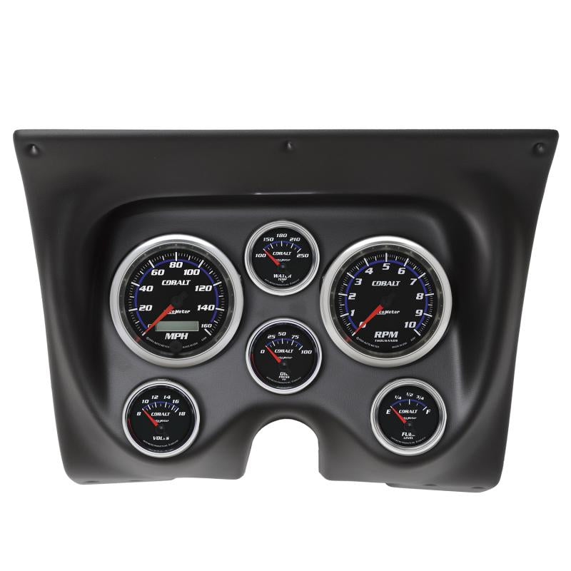 Autometer Cobalt 67-68 Camaro/Firebird Dash Kit 6pc Tach / MPH / Fuel / Oil / WTMP / Volt 7020-CB Main Image