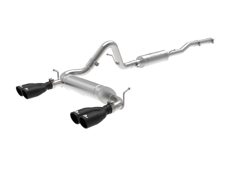 aFe Vulcan Series 2.5in 304SS Cat-Back Exhaust 07-18 Jeep Wrangler (JK) V6-3.6/3.8L w/ Black Tips 49-38087-B