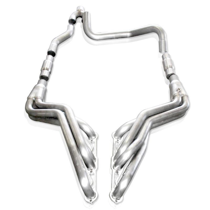 Stainless Works 1988-98 Chevy/GMC 1500 Headers 1-7/8in Primaries 2-1/2in High-Flow Cats Y-Pipe CT8898HCATY Main Image