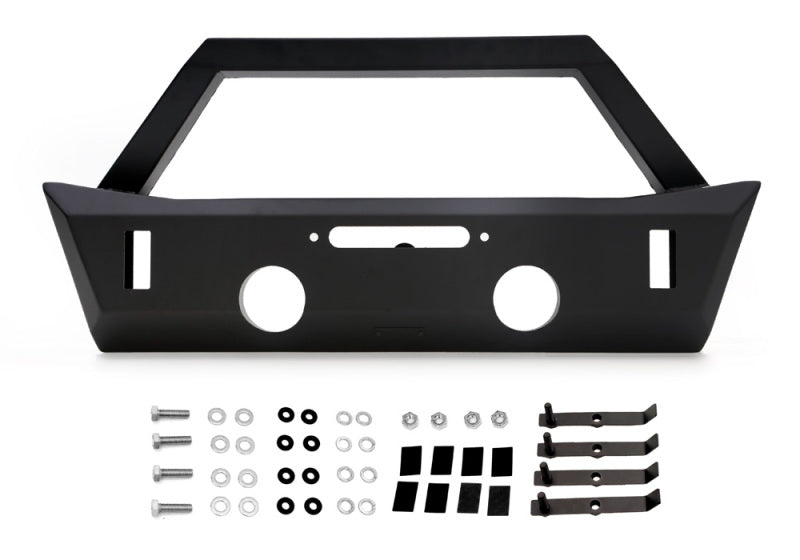 Rampage 2007-2018 Jeep Wrangler(JK)/2020 Jeep Gladiator Aluminum Stubby Front Trail Bumper - Black 99514