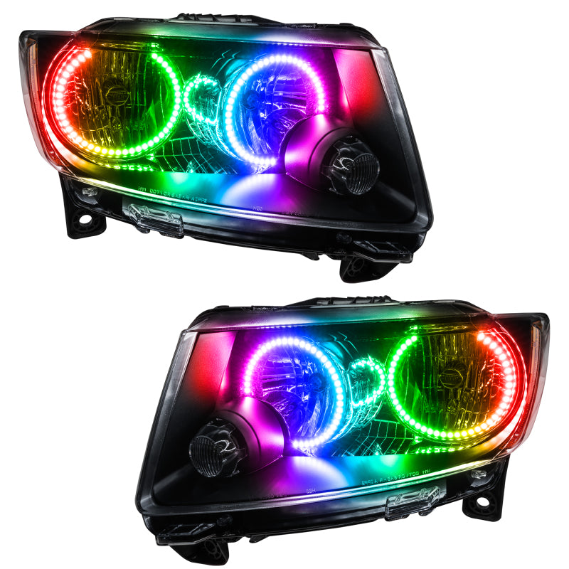 ORACLE Lighting Oracle 11-13 Jeep Grand Cherokee SMD HL (Non-HID) - Chrome - ColorSHIFT w/o Controller 7070-334