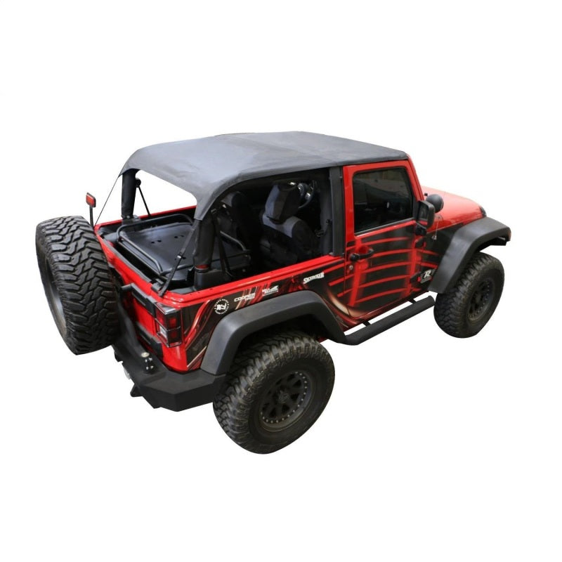 Rampage 2007-2018 Jeep Wrangler(JK) Frameless Trail Plus Top Kit - Black 106135