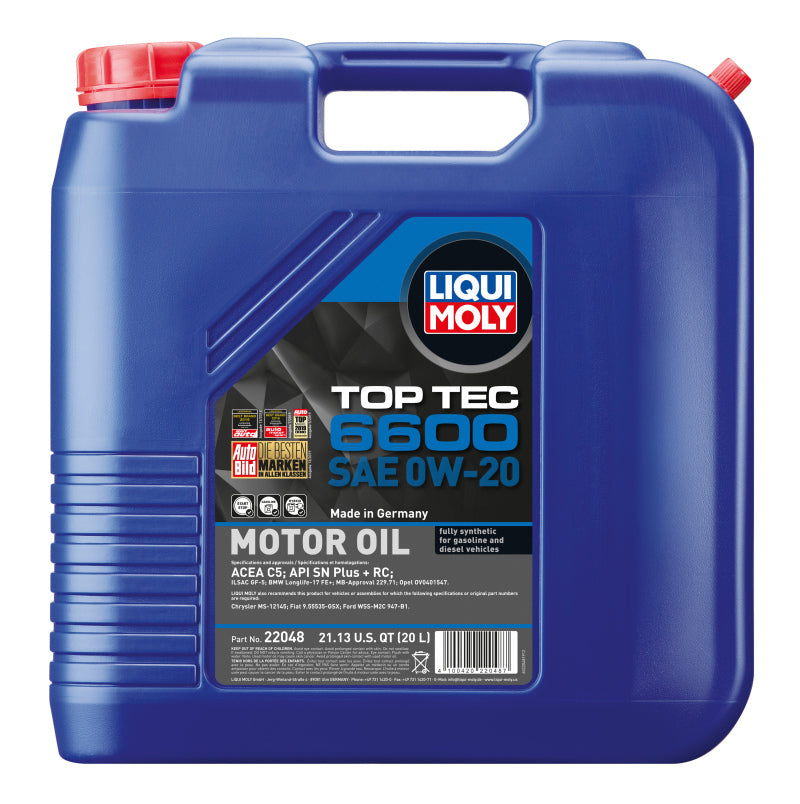 LIQUI MOLY LQM Motor Oil - Top Tec 6600 Oils & Oil Filters Motor Oils main image