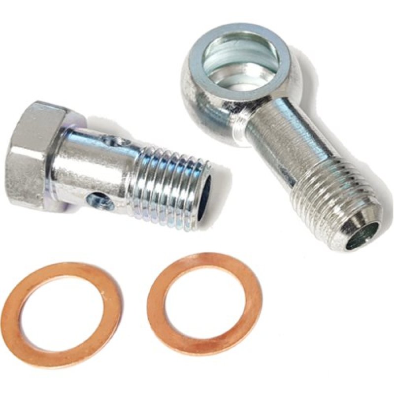 ATP Banjo Fitting/Bolt 14mm Banjo Fitting w/ -6AN Male Flare & 14mm Banjo Bolt (14mm X 1.5) ATP-FTG-215