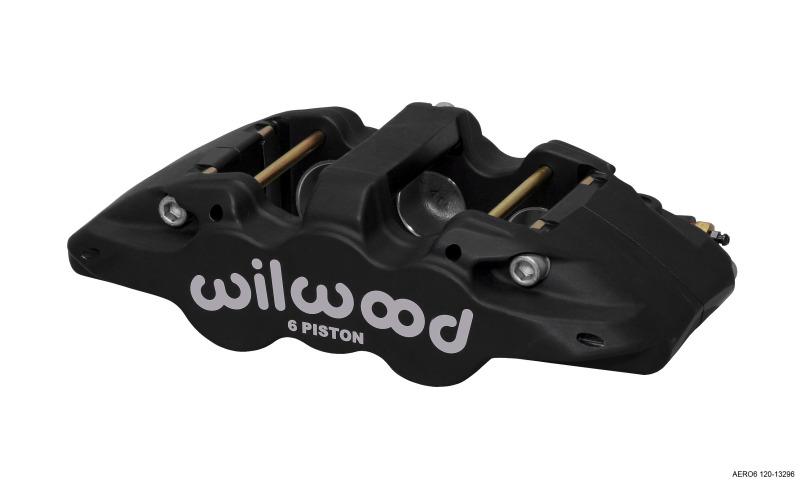 Wilwood Caliper-Aero6-L/H - Black Anodize 1.75/1.38/1.38in Pistons 1.25in Disc 120-13296 Main Image