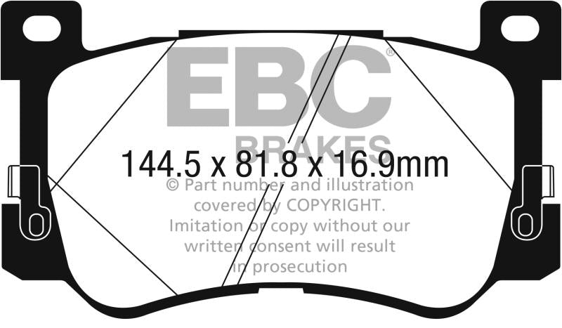 EBC 2017+ Genesis G90 5.0L Ultimax2 Front Brake Pads UD1975 Main Image