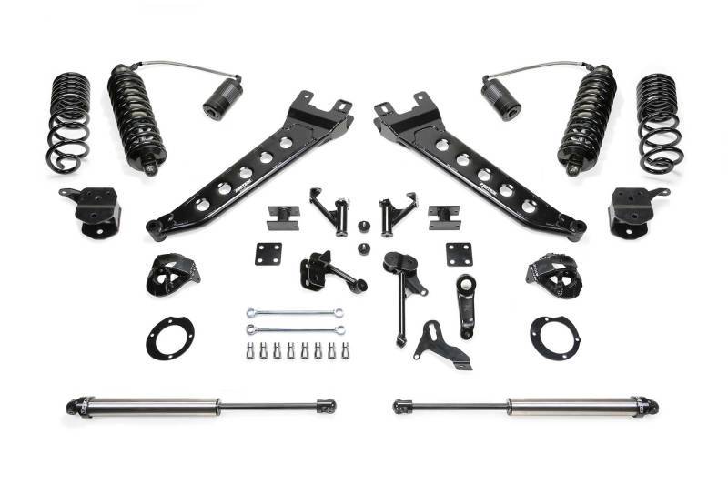 Fabtech 14-18 Ram 2500 4WD 7in Radius Arm System w/DL 4.0 Resi Coilovers & Rear DL Shocks K3075DL Main Image