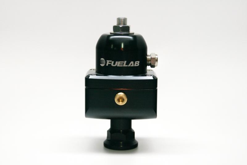 Fuelab 555 Carb Adjustable FPR Blocking 1-3 PSI (1) -8AN In (2) -8AN Out - Black 55502-1 Main Image