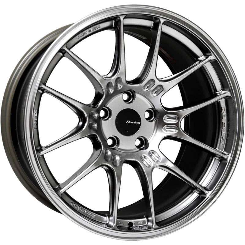 Enkei GTC02 18x9.5 5x112 22mm Offset 66.5mm Bore Hyper Silver Wheel 534-895-4422HS