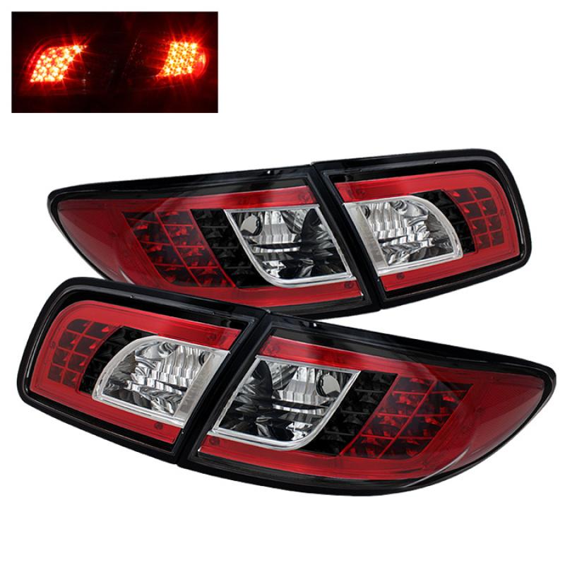 Spyder Mazda 6 03-08 4/5DR (Not fit Wagon)LED Tail Lights Black ALT-YD-M603-LED-BK 5006066 Main Image