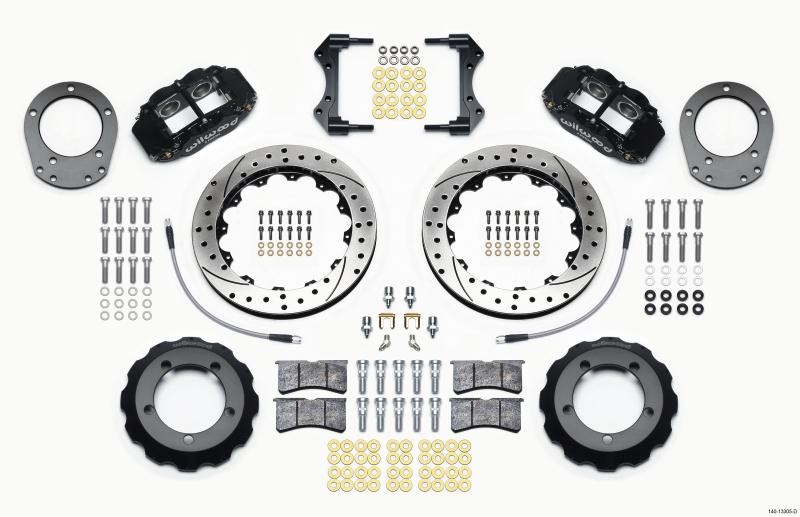 Wilwood Narrow Superlite 4R Front Hat Kit 12.88in Drilled 76-77 Ford Bronco Dana 44 w/Lines 140-13305-D Main Image