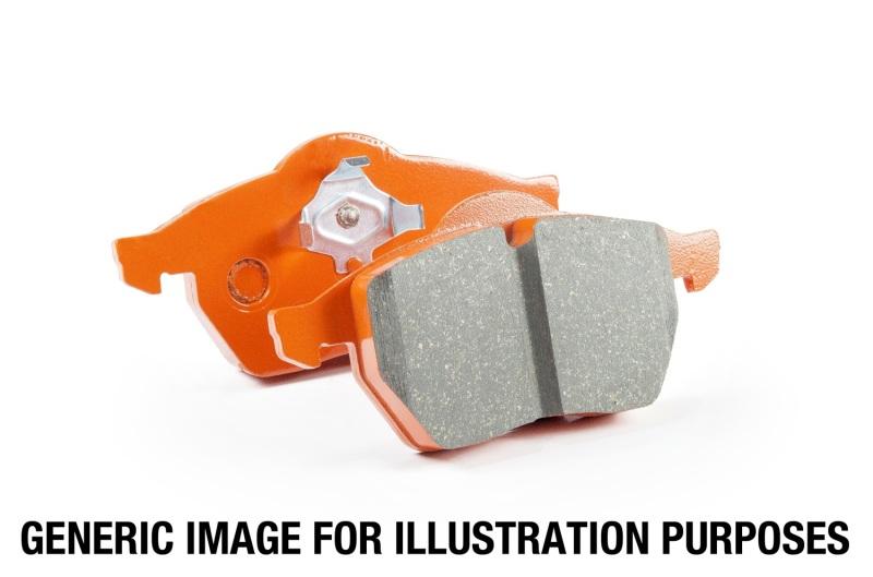 EBC 13-14 Audi RS7 4.0TT (w/Cast Iron Rotors & Trapezoid Weights) Orangestuff Front Brake Pads DP92081 Main Image