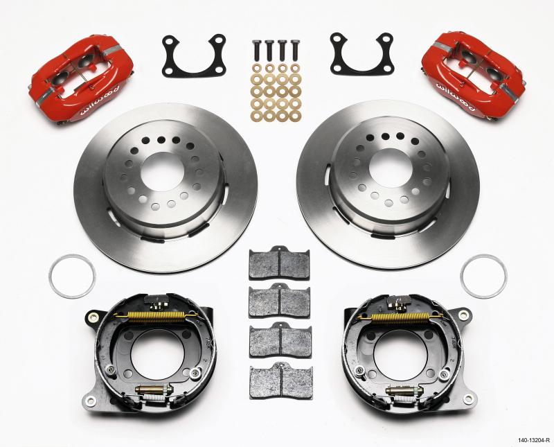 Wilwood Forged Dynalite P/S Park Brake Kit Red Big Ford 2.36in Offset 140-7139-R Main Image