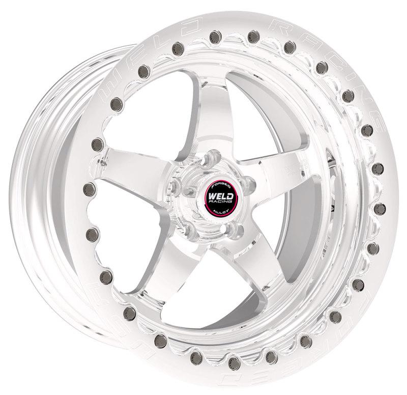 Weld S71 17x10 / 5x4.5 BP / 7.9in. BS Polished Wheel (Low Pad) - Polished Single Beadlock MT 71LP7100A80G Main Image