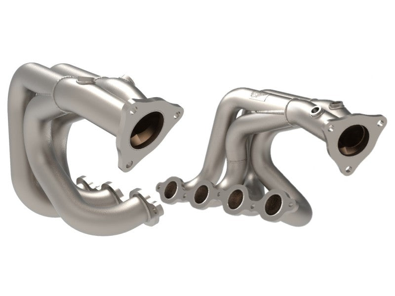 aFe Twisted 304SS Header 2020 Chevy Corvette (C8) 6.2L V8 - Titanium Ceramic Coated 48-34148-T