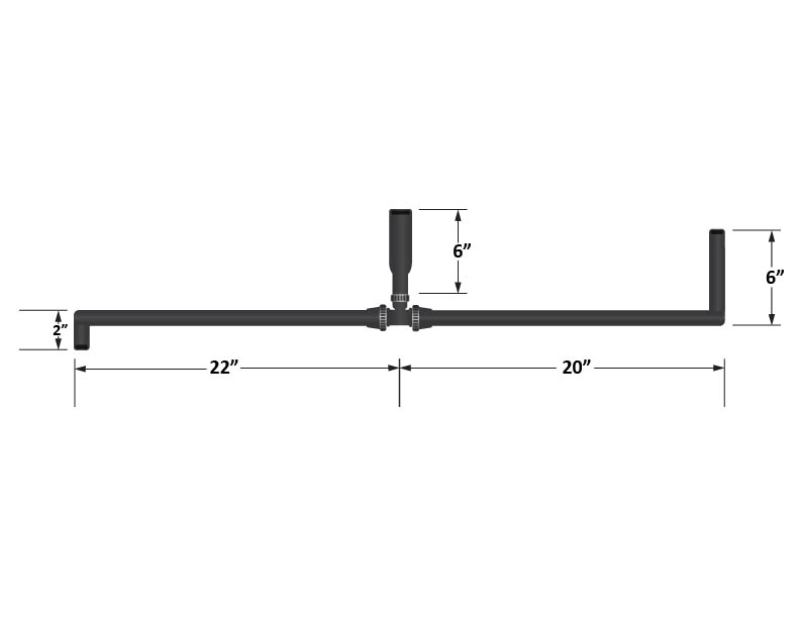 Fleece Performance Universal Pre-Formed 5/8in ID Hose w/ 90 Deg. Ends/1in ID T-Fitting FPE-34258-A