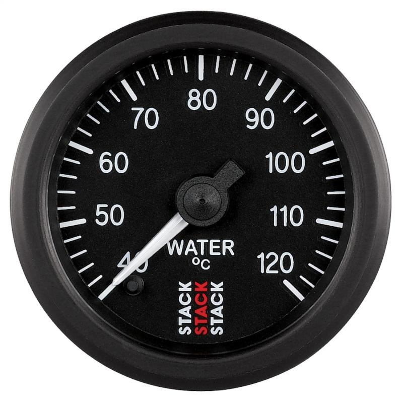 Autometer Stack 52mm 40-120 Deg C 1/8in NPTF Male Pro Stepper Motor Water Temp Gauge - Black ST3307 Main Image