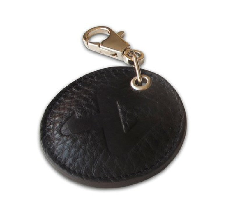 Akrapovic Round Leather Keychain - black 800952