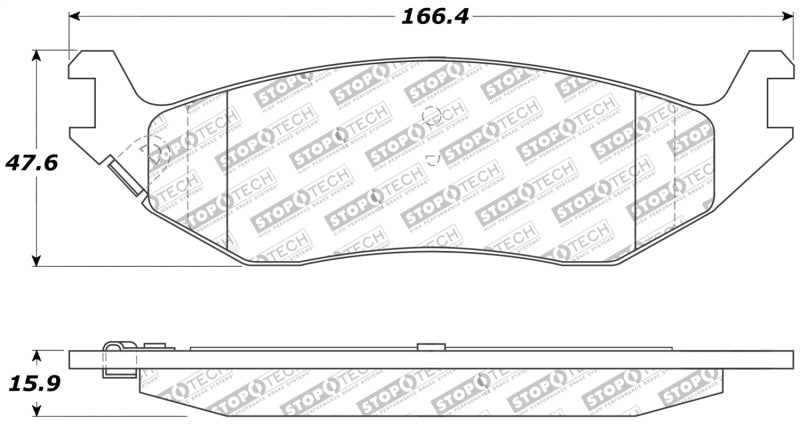 StopTech Sport Brake Pads With Shims And Hardware