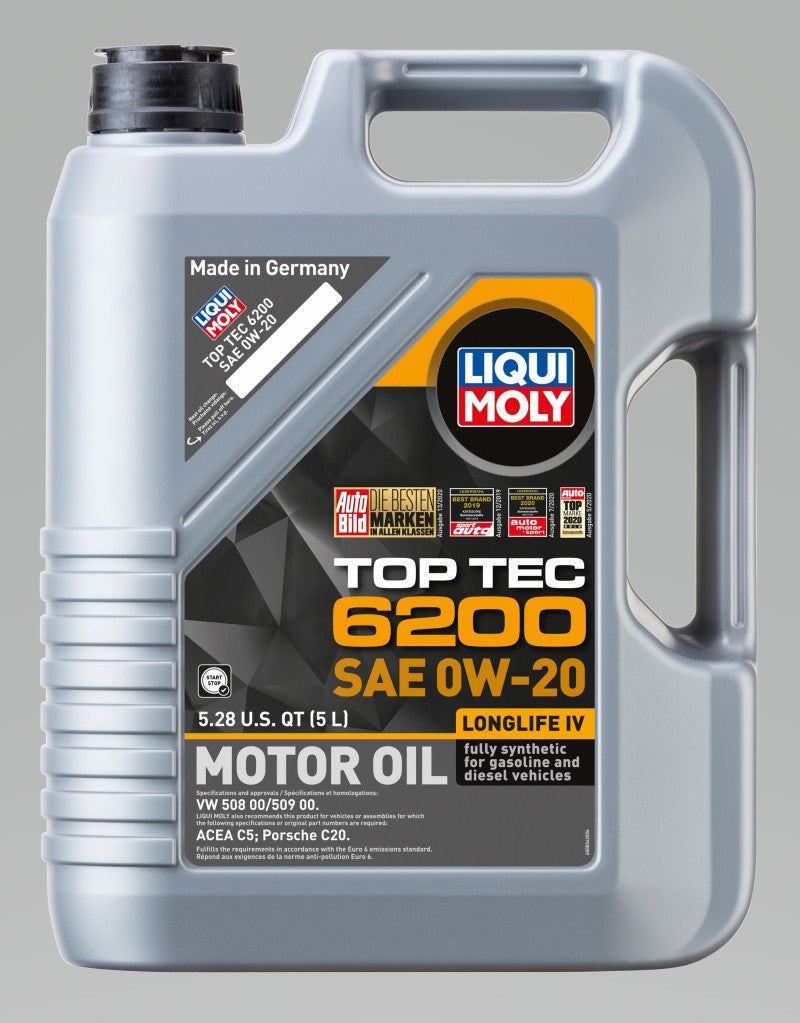 LIQUI MOLY 5L Top Tec 6200 Motor Oil 0W-20 20238