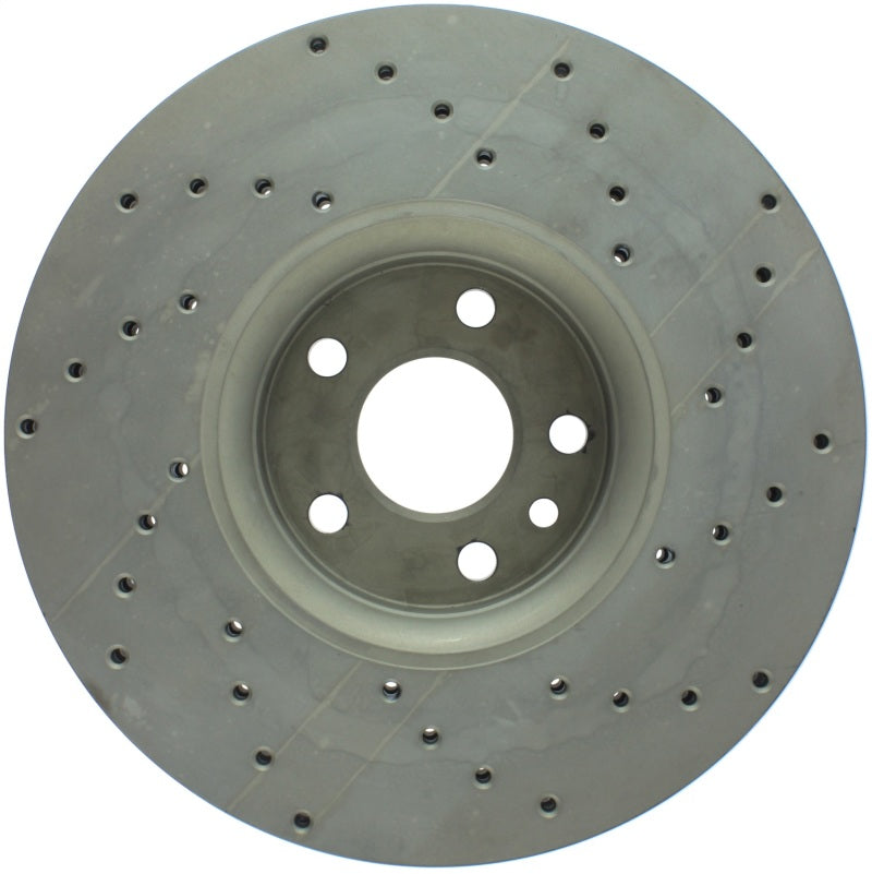 StopTech Sport Cryo Cross Drilled Brake Rotor; Front Left