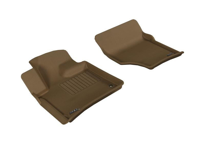 3D MAXpider 2007-2015 Audi Q7 Kagu 1st Row Floormat - Tan L1AD02611502 Main Image