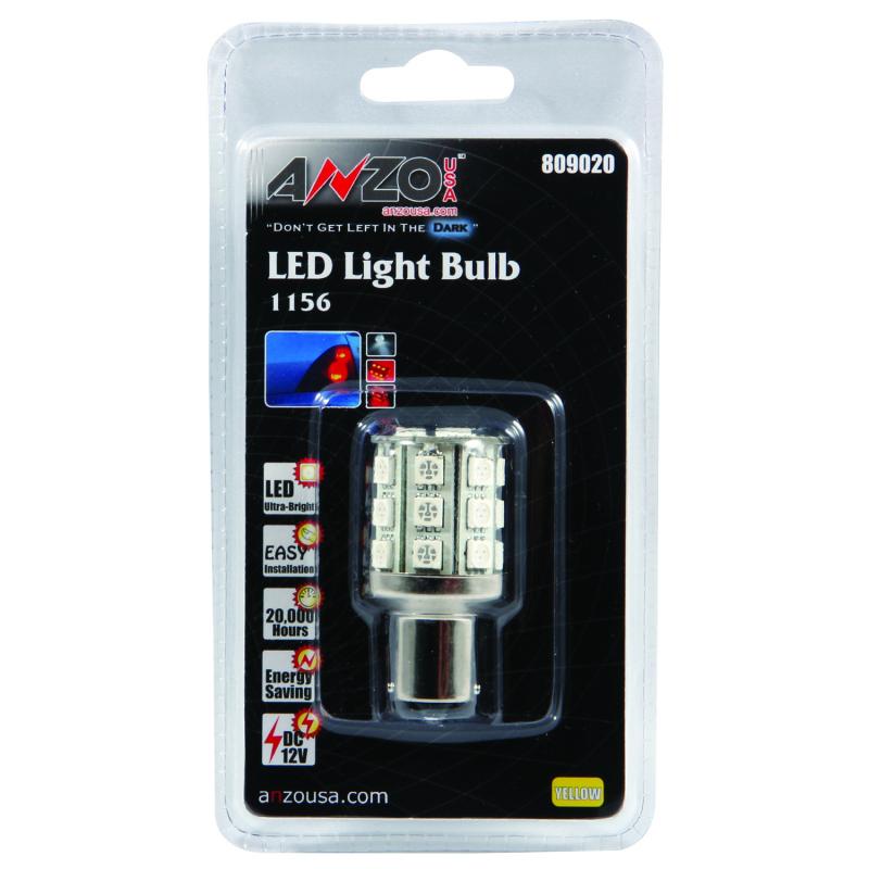 ANZO LED Bulbs Universal LED 1156 Amber - 24 LEDs 2in Tall 809020 Main Image