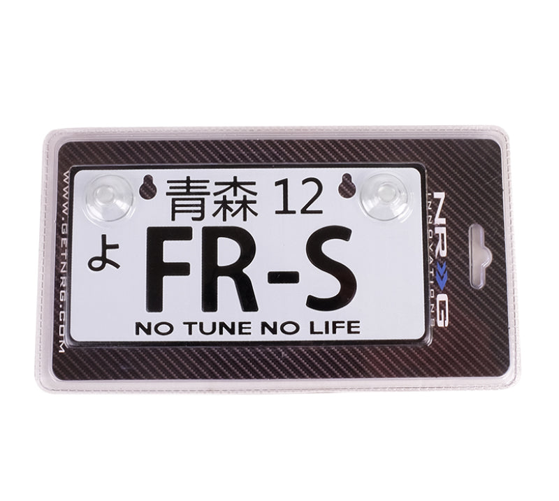 NRG Alliminum Mini License Plate - JDM Style - Universal Suction-cup Fit -