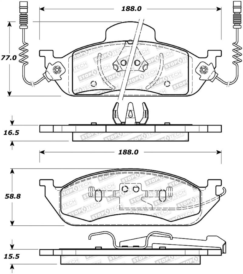 StopTech Street Brake Pads 308.07600 Main Image