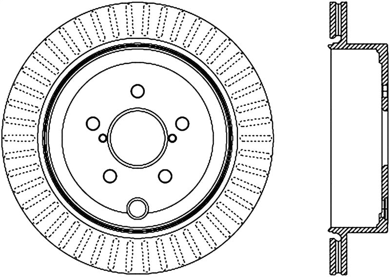 StopTech  Sport Slotted Cryo Brake Rotor; Rear Right