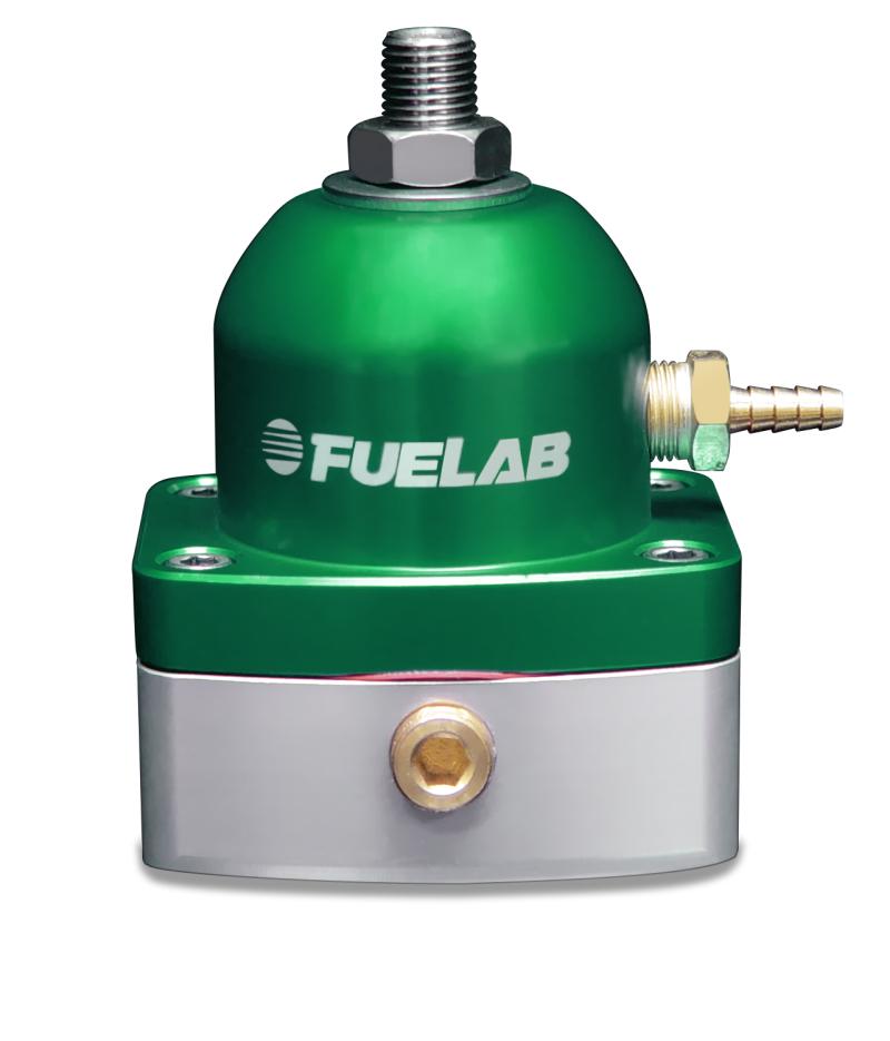 Fuelab 515 EFI Adjustable FPR 90-125 PSI (2) -6AN In (1) -6AN Return - Green 51506-6-S-G Main Image