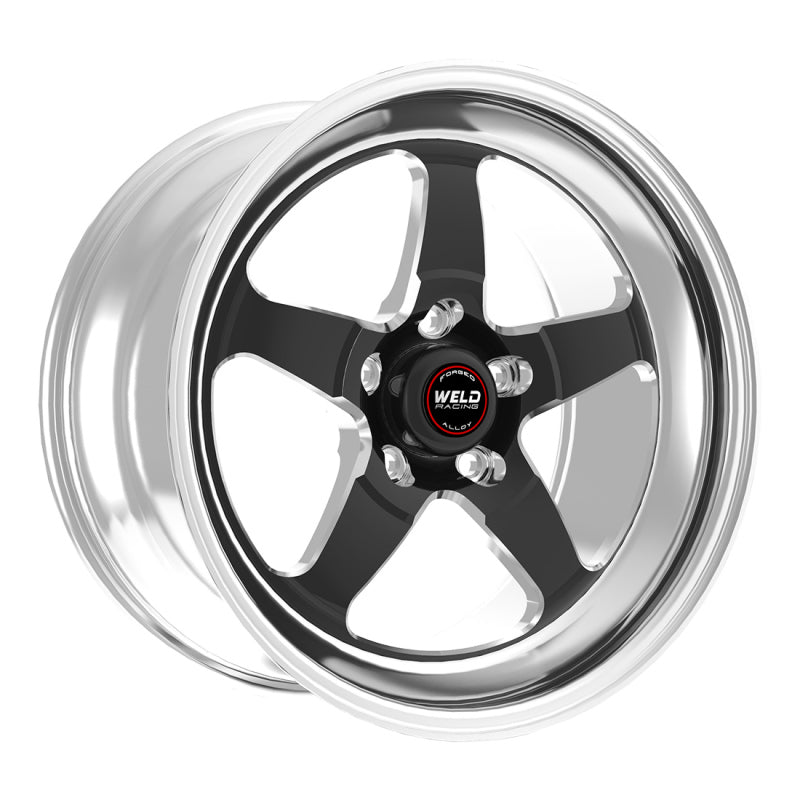 Weld S71 17x10.5 / 5x4.5 BP / 6.7in. BS Black Wheel (High Pad) - Polished Single Beadlock MT 71HB7105A67G