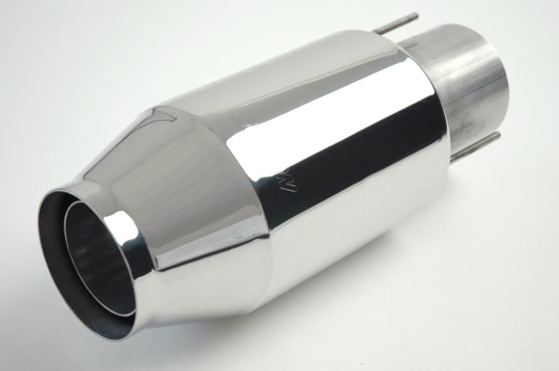 Gibson Marine Bullet Muffler (Pair) Transom Mount - 4in Inlet/11in Length - Stainless 110002 Main Image