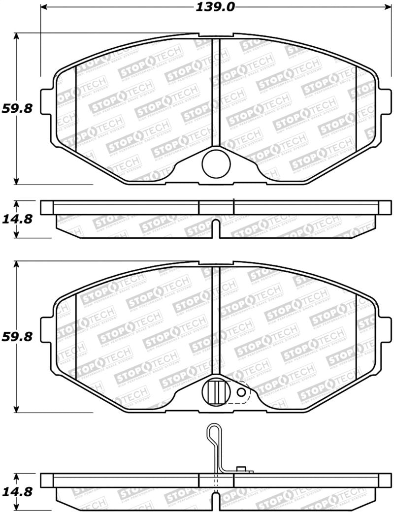 StopTech Street Brake Pads - Front 308.05870 Main Image