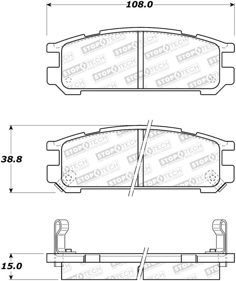 StopTech Street Brake Pads 308.04710 Main Image